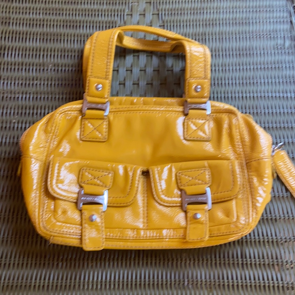 Michael Kors Patent Leather Handbag Yellow